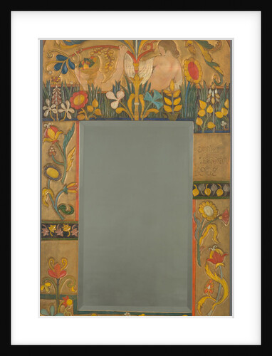 Mirror frame decorated with plants, flowers and two women figures, 1908 by Émile Bernard