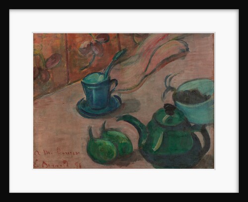 Still life with teapot, cup and fruit, 1890 by Émile Bernard