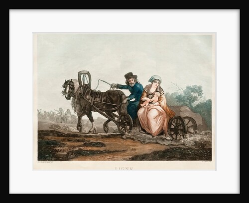 Sledge driving, 1830-1840s by Michel François Damam-Demartrait