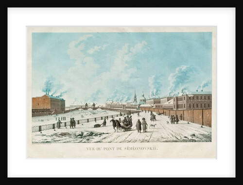 The Semyonovsky Bridge in Saint Petersburg, 1813 by Michel François Damam-Demartrait