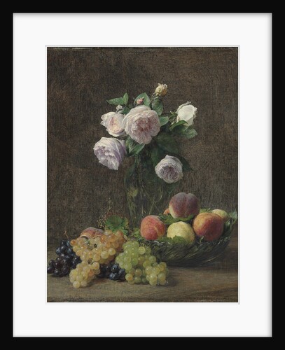 Vase de roses, pêches et raisins, 1894 by Henri Fantin-Latour