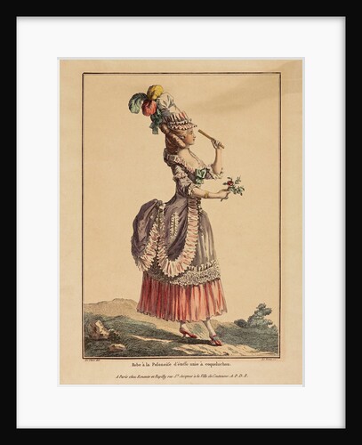 A Polonaise Dress with draped overskirt. (From Gallerie des Modes et Costumes Francais), 1778 by Pierre Thomas Le Clerc