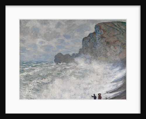 Rough weather at Étretat, 1883 by Claude Monet