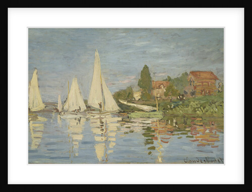 Regattas at Argenteuil, ca 1872 by Claude Monet