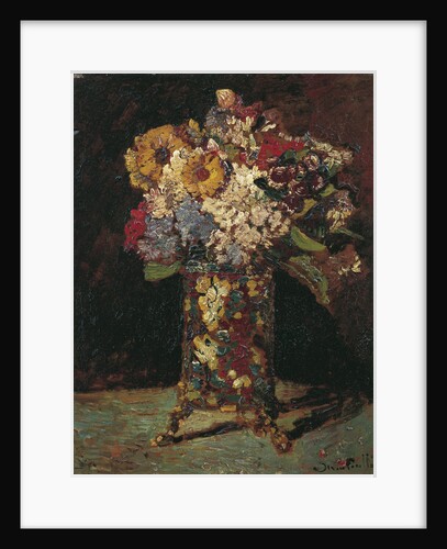 Flower still life, 1875 by Adolphe-Thomas-Joseph Monticelli