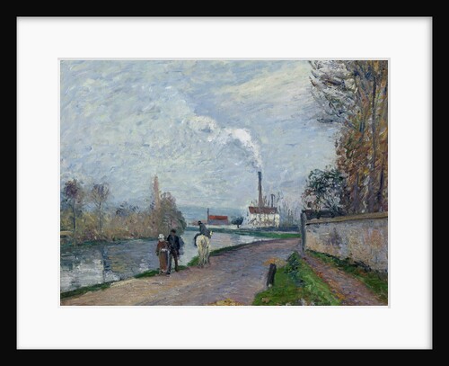 The Oise near Pontoise in Grey Weather, 1876 by Camille Pissarro