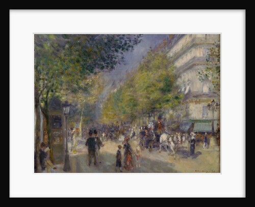 The Grands Boulevards, 1875 by Pierre Auguste Renoir