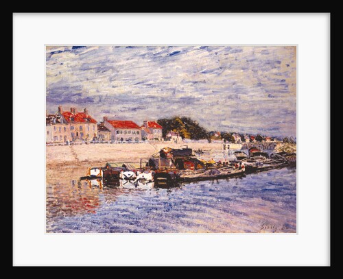 Barges on the Loing at Saint-Mammès, 1885 by Alfred Sisley