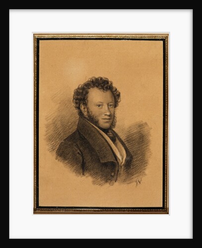 Portrait of the author Alexander S. Pushkin, 1827 by Joseph Vivien