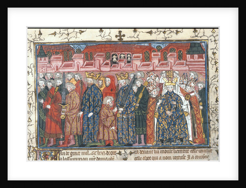The coronation of Philippe II Auguste in the presence of Henry II of England by Anonymous