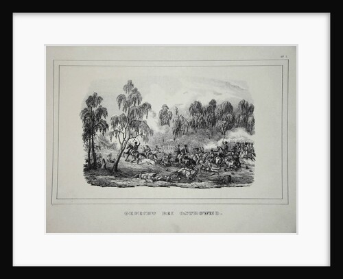 Battle between Russian troops and French cavalry near Ostrovno 25-26 July 1812 by Anonymous