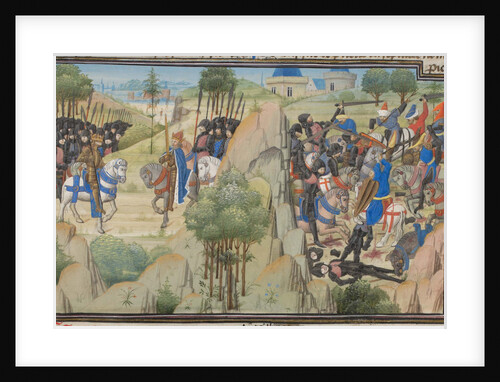 Meeting of Conrad III of Germany and Louis VII of France. Miniature from the Historia by William of Tyre, 1460s by Anonymous