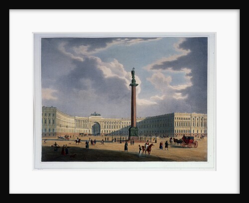 The Alexander Column. View from the Main Army Headquarters, 1840s by Louis Jules Arnout