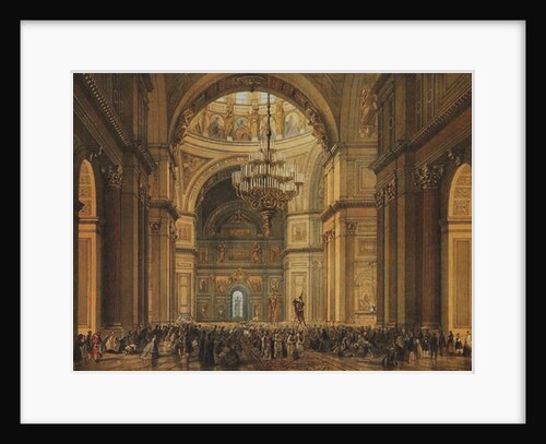 Church service in the Saint Isaacs Cathedral in Saint Petersburg, 1850s by Charles-Claude Bachelier