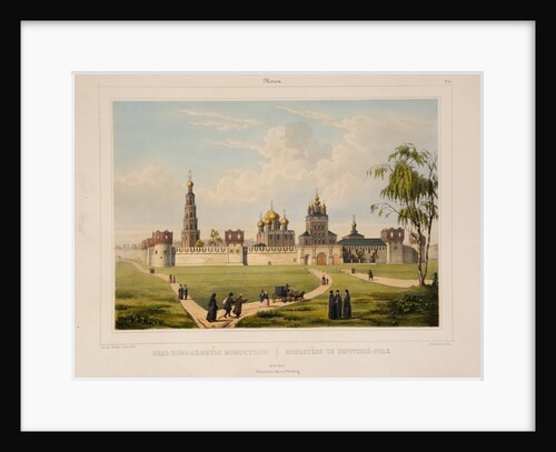 View of the Novodevichy Convent in Moscow, 1840s by Charles-Claude Bachelier