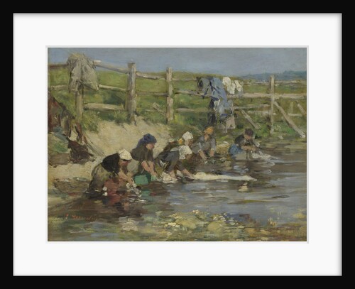 Laundresses by a Stream, ca. 1886-1890 by Eugène-Louis Boudin