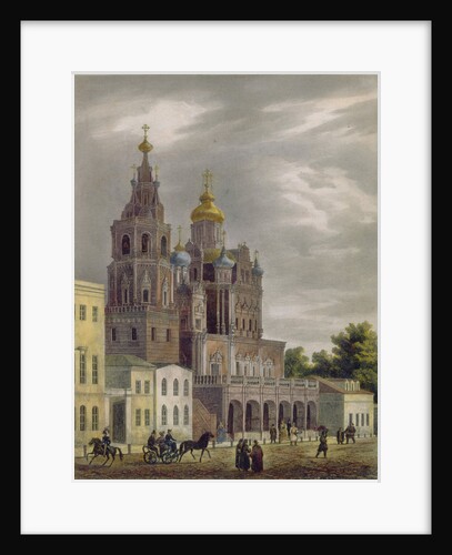 The Church of the Dormition of the Theotokos at the Pokrovka Street in Moscow, 1825 by Auguste Jean Baptiste Antoine Cadolle