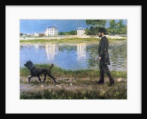 Richard Gallo and His Dog at Petit Gennevilliers by Gustave Caillebotte