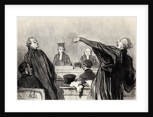 An advocate who is evidently fully convinced... by Honoré Daumier