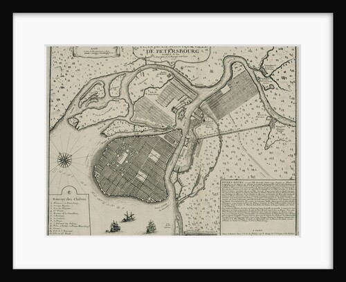 Map of Petersburg, 1717 by Nicolas De Fer