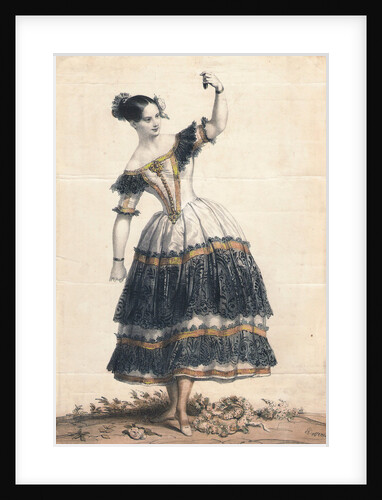 Fanny Elssler as Florinda in the dance La Cachucha (ballet Le Diable boiteux), 1836 by Achille Devéria
