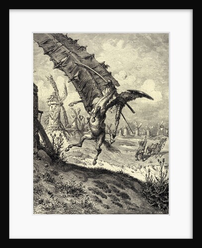 Illustration to the book Don Quixote de la Mancha by M. de Cervantes, 1863 by Gustave Doré