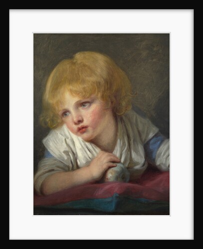 A Child with an Apple, Second Half of the 18th cen by Jean-Baptiste Greuze