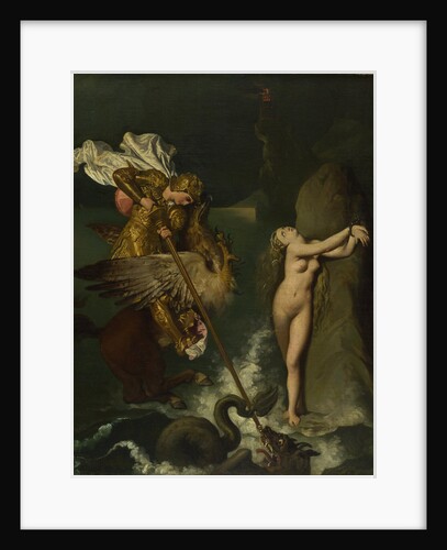 Angelica saved by Ruggiero, 1819-1839 by Jean Auguste Dominique Ingres