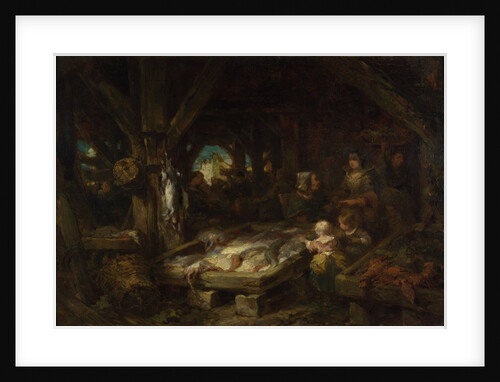 The Fish Market, Dieppe, 1845 by Louis Gabriel Eugène Isabey