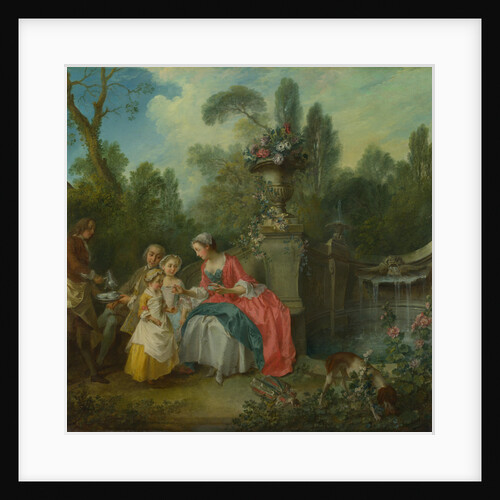 A Lady in a Garden taking Coffee with some Children, ca 1742 by Nicolas Lancret