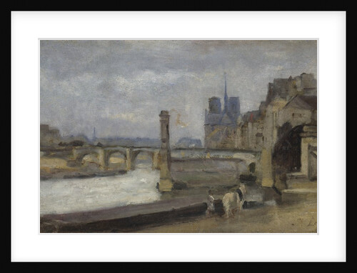 The Pont de la Tournelle, Paris, 1862-1864 by Stanislas Lepine