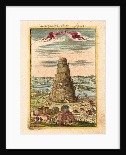 Tower of Babel, 1719 by Alain Manesson Mallet
