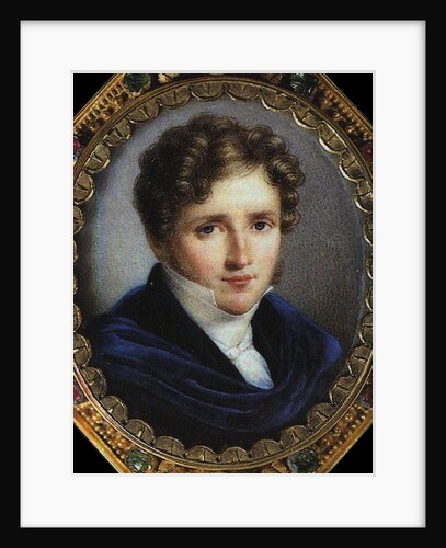 Portrait of the author Alfred de Vigny, 1825 by Simon Nicolas Mansion