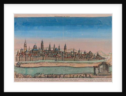 The Jerusalem Map (Ville Capitale de la Palestine sous David et Salomon...), 1770 by Louis Joseph Mondhare