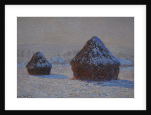 Wheatstacks, Snow Effect, Morning, 1891 by Claude Monet
