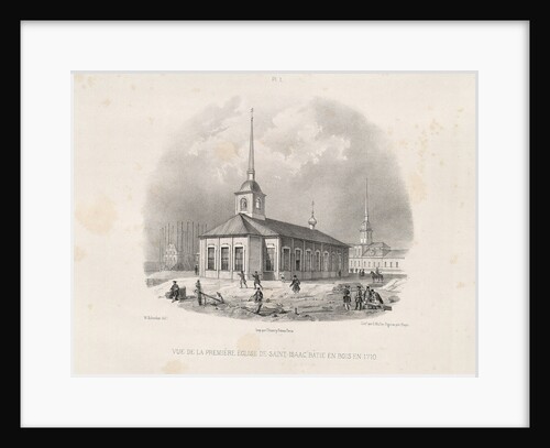 Vief of the first first St. Isaacs Church in 1710 by Auguste de Montferrand