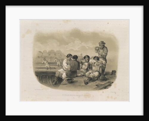 Builders on a boat by Auguste de Montferrand