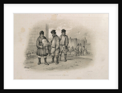 Builders drinking Sbiten by Auguste de Montferrand