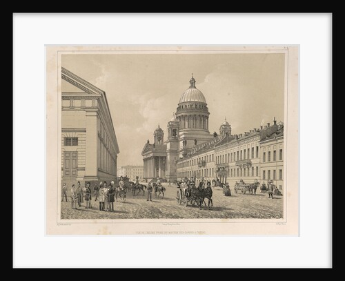 Saint Isaacs Cathedral As Seen From the Cavalry Manege by Auguste de Montferrand
