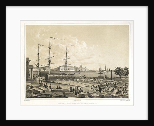 Unloading two column at the Admiralty by Auguste de Montferrand