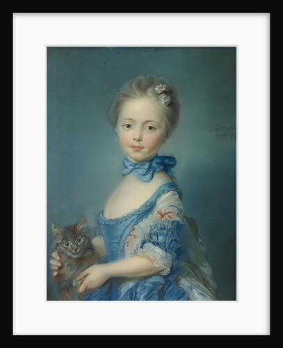 A Girl with a Kitten, 1745 by Jean-Baptiste Perronneau