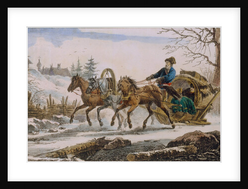 Kibitka, 1820 by Eugéne Pluchart