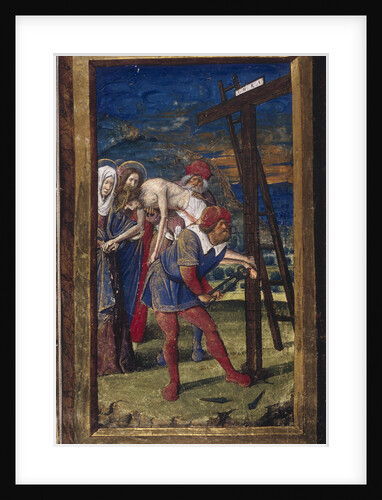 The Descent from the Cross (from Lettres bâtardes), ca 1490-1510 by Jean Poyet