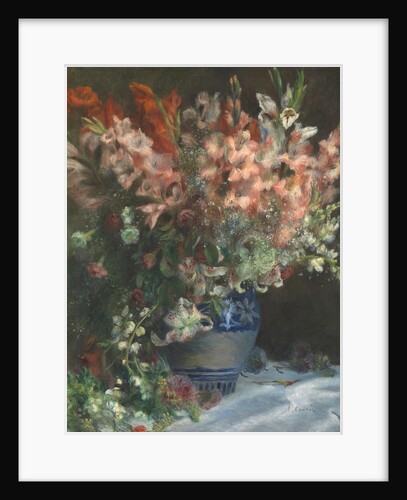 Gladioli in a Vase, c. 1875 by Pierre Auguste Renoir