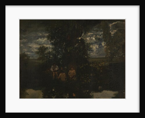 Moonlight. The Bathers, 1860s by Théodore Rousseau