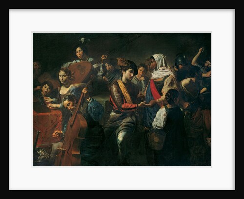 Merry Company with Fortune Teller, 1631 by Valentin de Boullogne