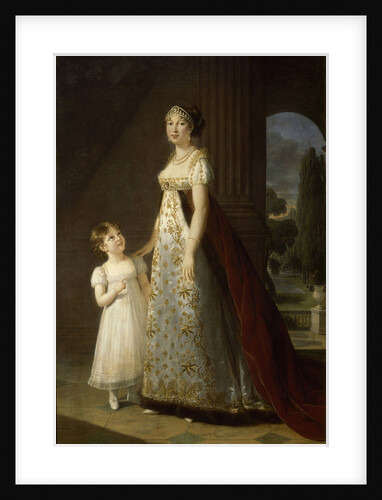 Portrait of Caroline Bonaparte, Queen of Naples and Sicily, with her daughter, Letizia, 1807 by Marie Louise Elisabeth Vigée-Lebrun