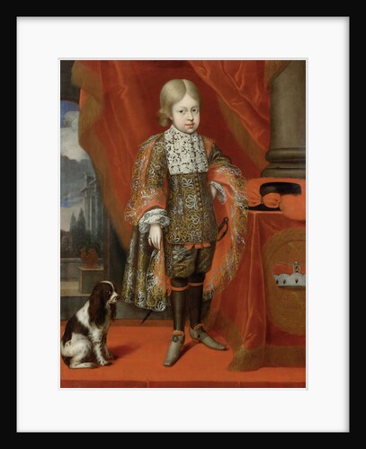 The future emperor Joseph I at the age of six with a dog, 1684, 1684 by Benjamin von Block