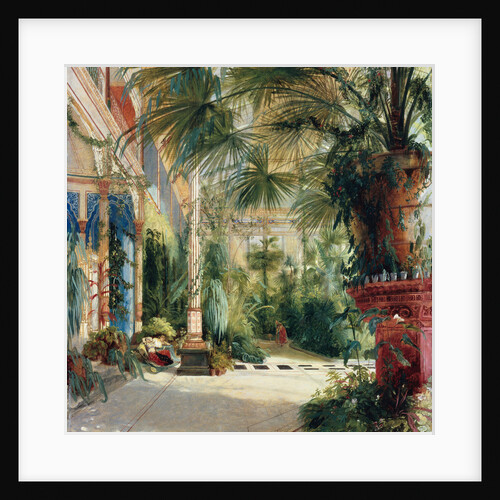 The Interior of the Palm House, 1832-1833 by Carl Blechen