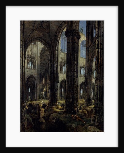 Gothic Church Ruins, 1826 by Carl Blechen